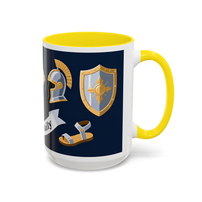 Christian Knight Coffee Mug — “Suit Up Daily” Accent Ceramic Mug