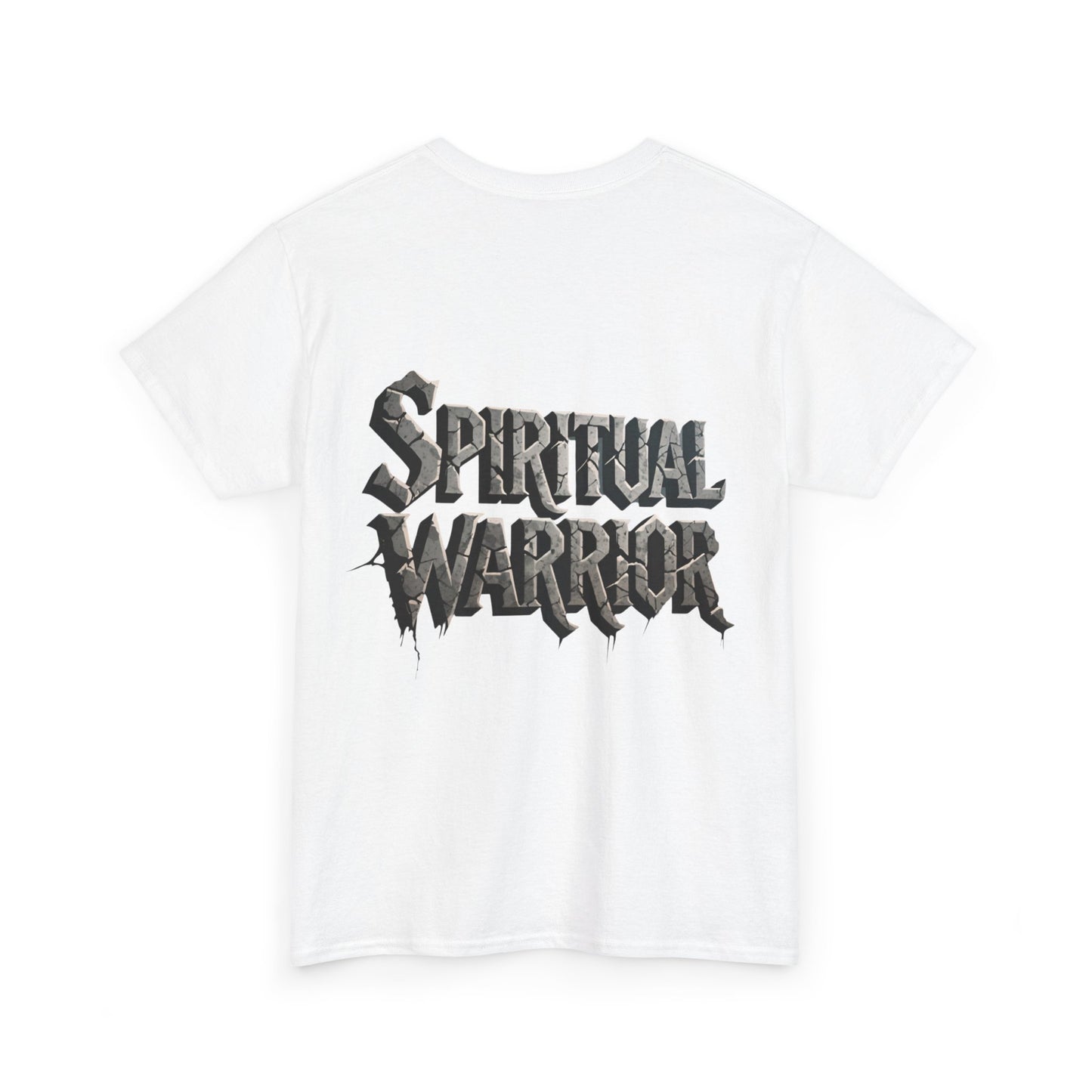 Spiritual Warrior T-Shirt — Gothic Lettering Faith & Strength Tee