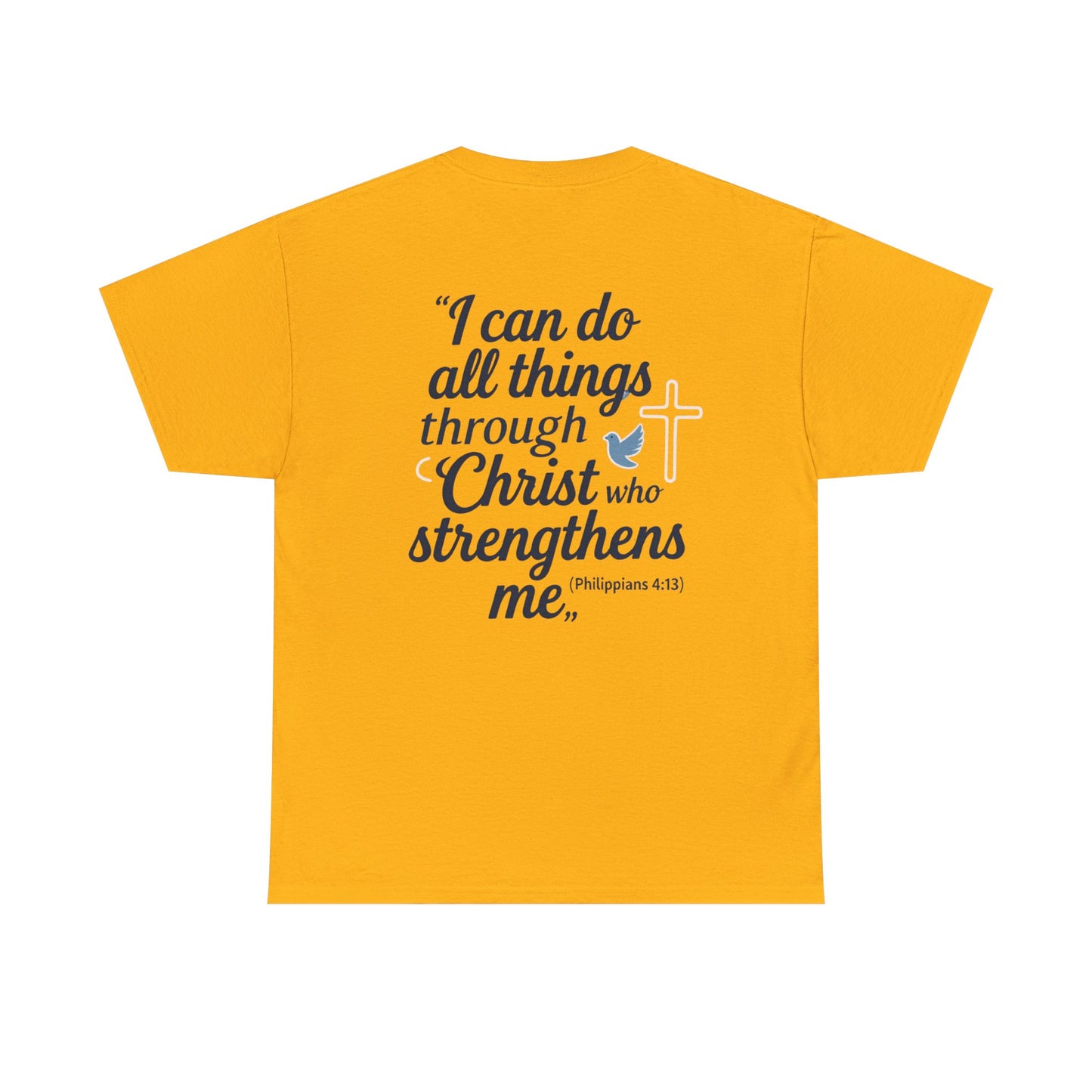 Inspirational Christian T-Shirt - "I Can Do All Things Through Christ" Bible Verse Tee