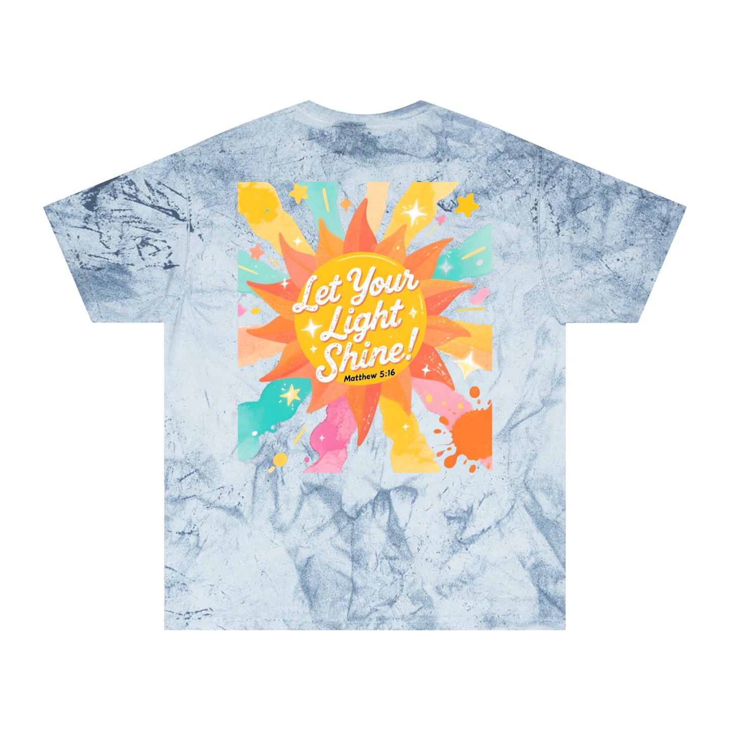 Let Your Light Shine T-Shirt — Retro Sunshine Graphic Tee (Matthew 5:16)