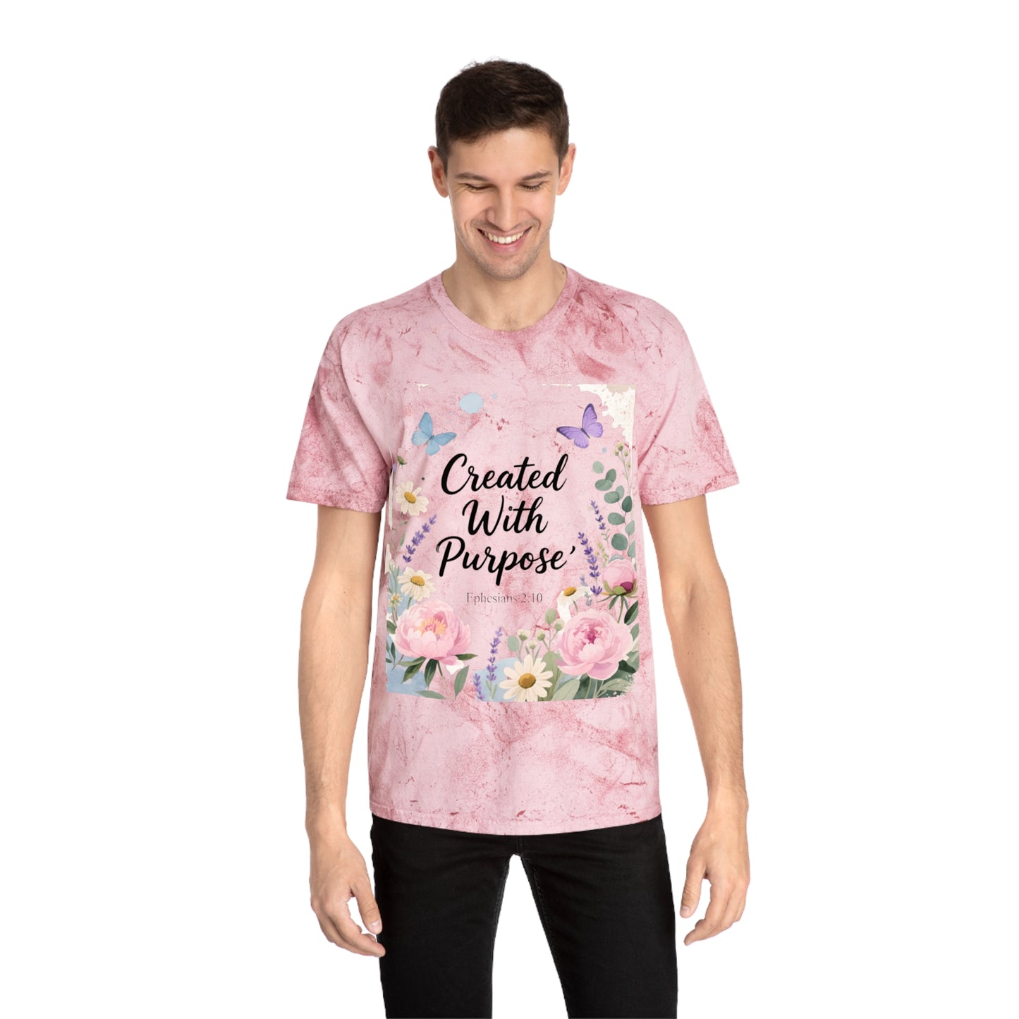 Created With Purpose Floral T‑Shirt Meaningful Gifts
