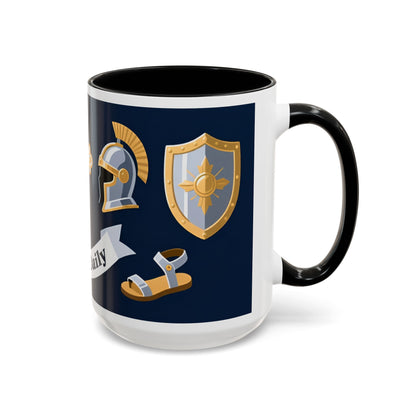 Christian Knight Coffee Mug — “Suit Up Daily” Accent Ceramic Mug