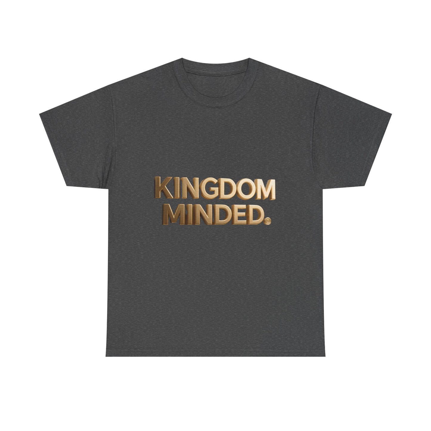 Faith & Focus Tee — Gold Typography Cotton Shirt