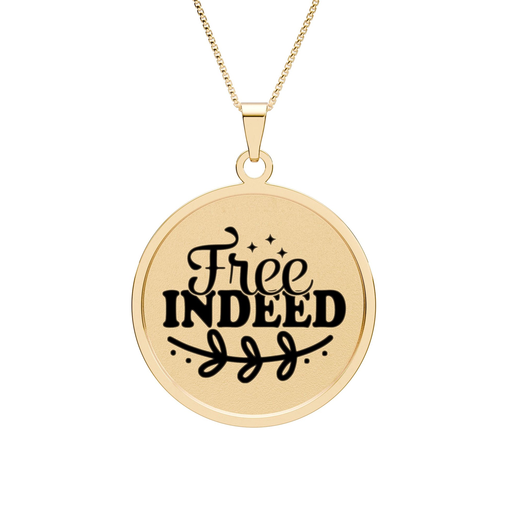 Round Photo Pendant Free Indeed Inspirational Necklace Gold Plated 