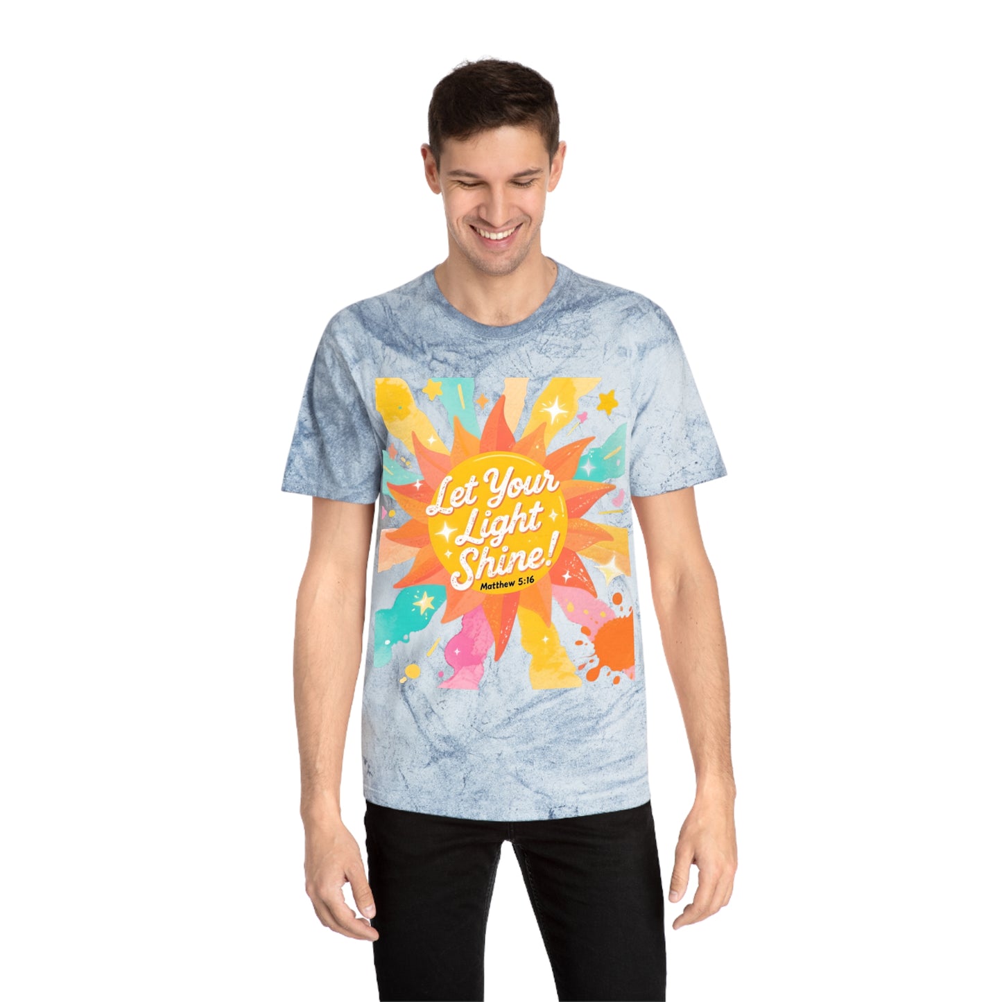 Let Your Light Shine T-Shirt — Retro Sunshine Graphic Tee (Matthew 5:16)