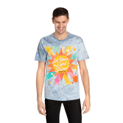 Let Your Light Shine T-Shirt — Retro Sunshine Graphic Tee (Matthew 5:16)