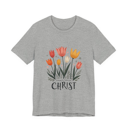 Tulip Floral Faith Shirt | Christian Spring Tee | Unique Gifts for Moms & Teens