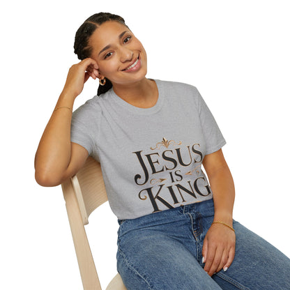 Jesus Is King T-Shirt — Christian Faith Graphic Tee, Inspirational Worship Shirt