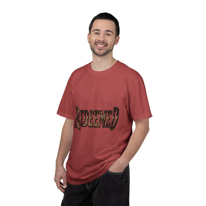 Garment-Dyed Statement Tee — Bold Single-Word Typographic Front