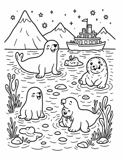 Ocean Friends Adventure Coloring Book