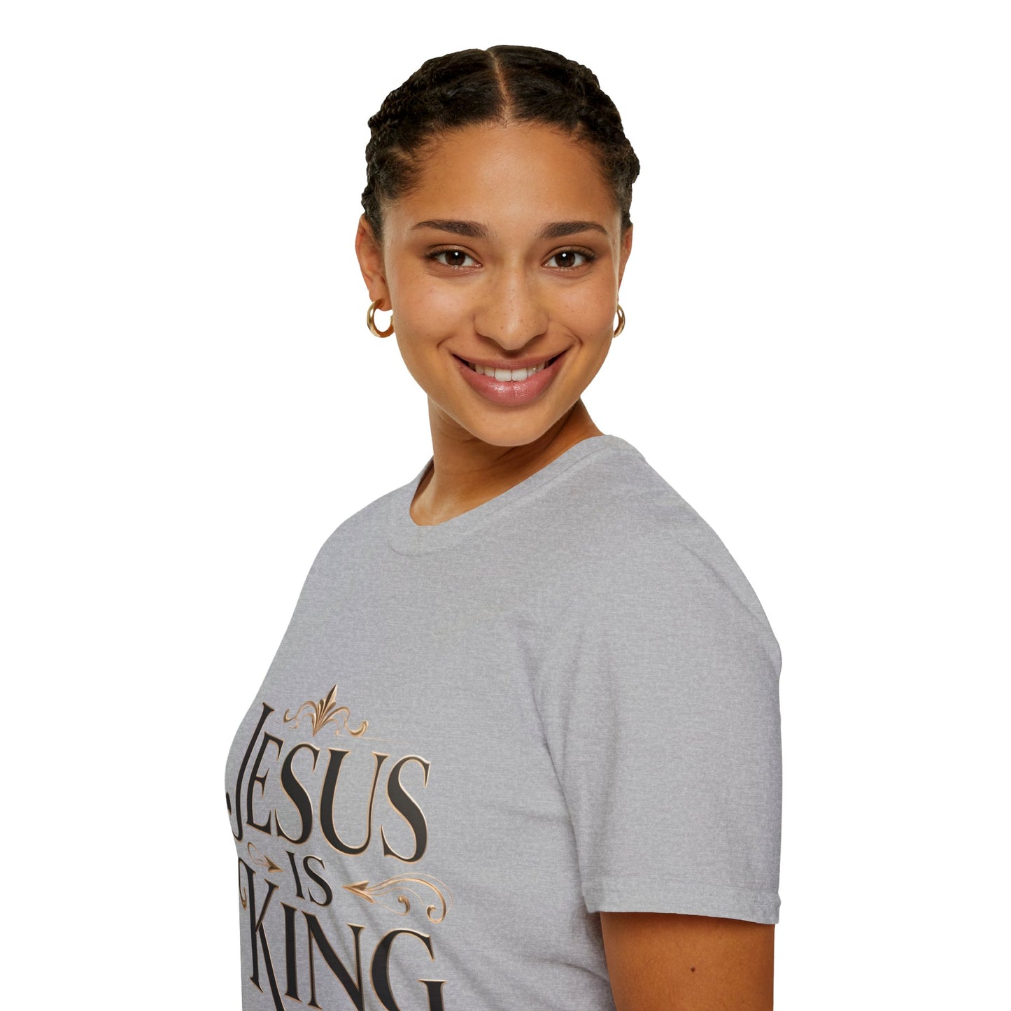 Jesus Is King T-Shirt — Christian Faith Graphic Tee, Inspirational Worship Shirt