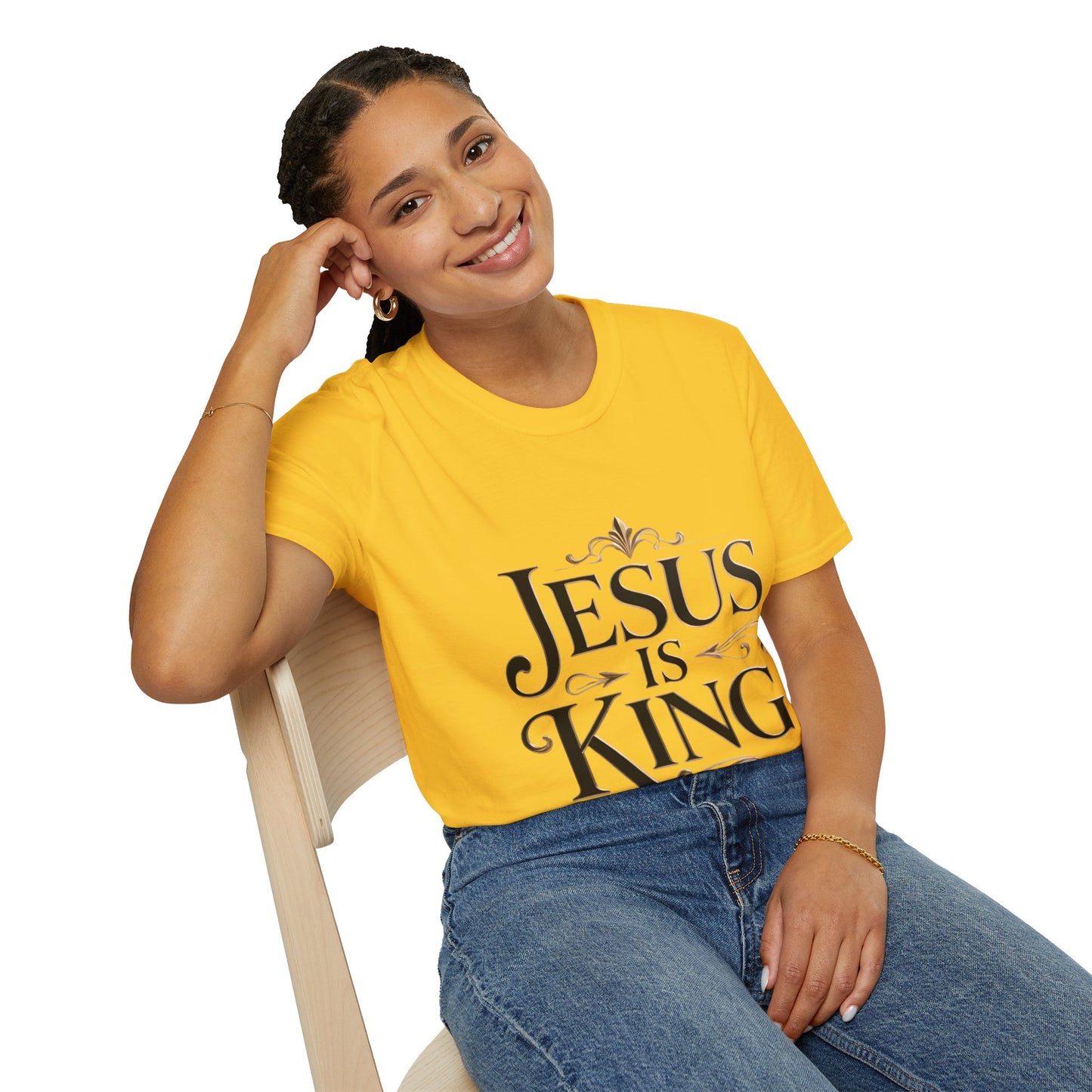 Jesus Is King T-Shirt — Christian Faith Graphic Tee, Inspirational Worship Shirt