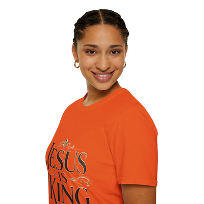 Jesus Is King T-Shirt — Christian Faith Graphic Tee, Inspirational Worship Shirt