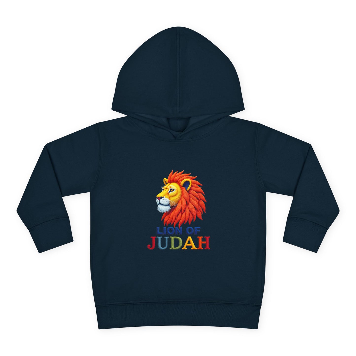 Lion of Judah Toddler Hoodie — Christian Kids Pullover with Colorful Lion Graphic