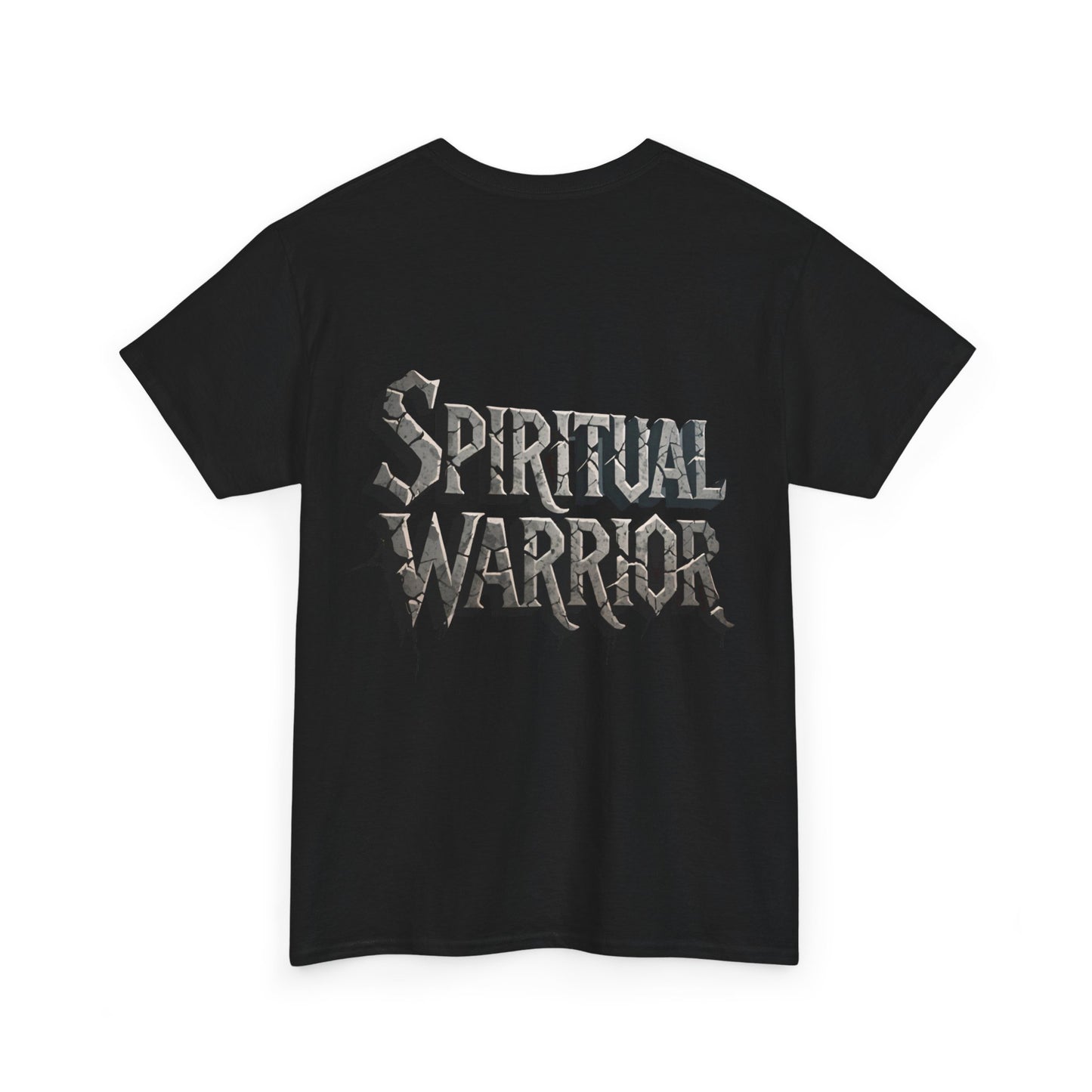 Spiritual Warrior T-Shirt — Gothic Lettering Faith & Strength Tee