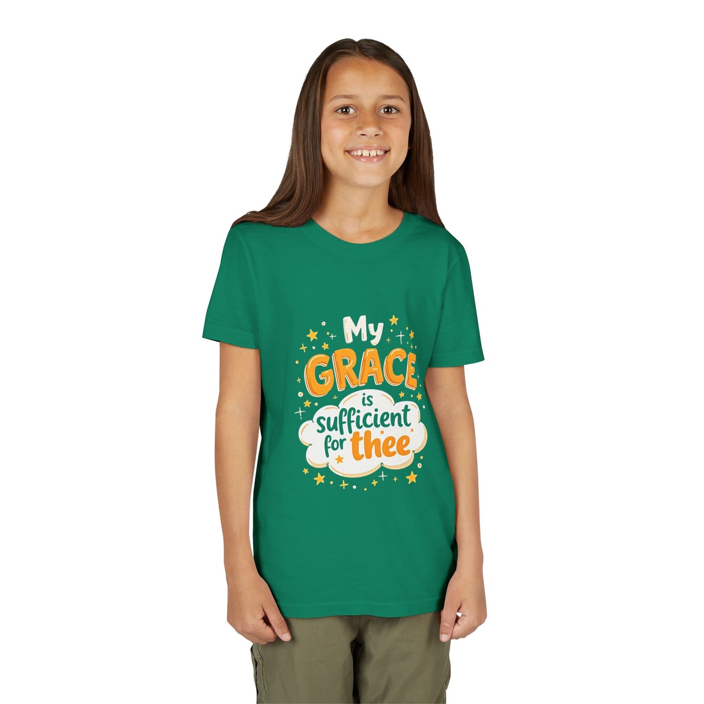 Grace thee Youth Tee | Kids Christian Shirt, Inspirational Cloud Design