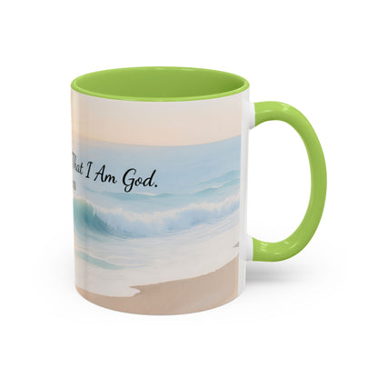 Psalm 46:10 Ocean Coffee Mug – "Be Still and Know That I Am God" Inspirational Ceramic