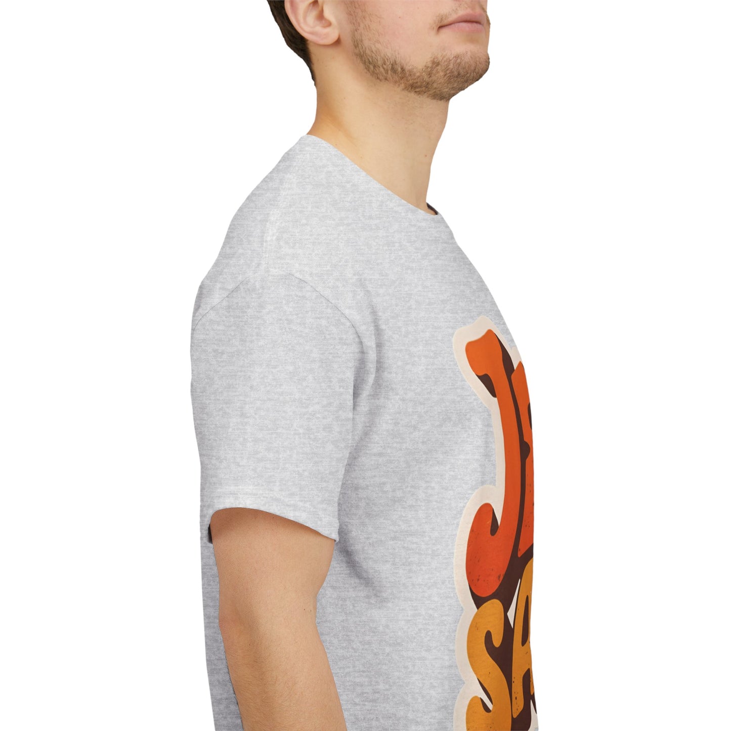 Jesus Saves Retro Tee — Bright Sunset Faith T-Shirt