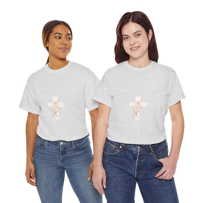 Floral Cross Tee — Delicate Bloom Christian T-Shirt | Meaningful gifts for teens and adults