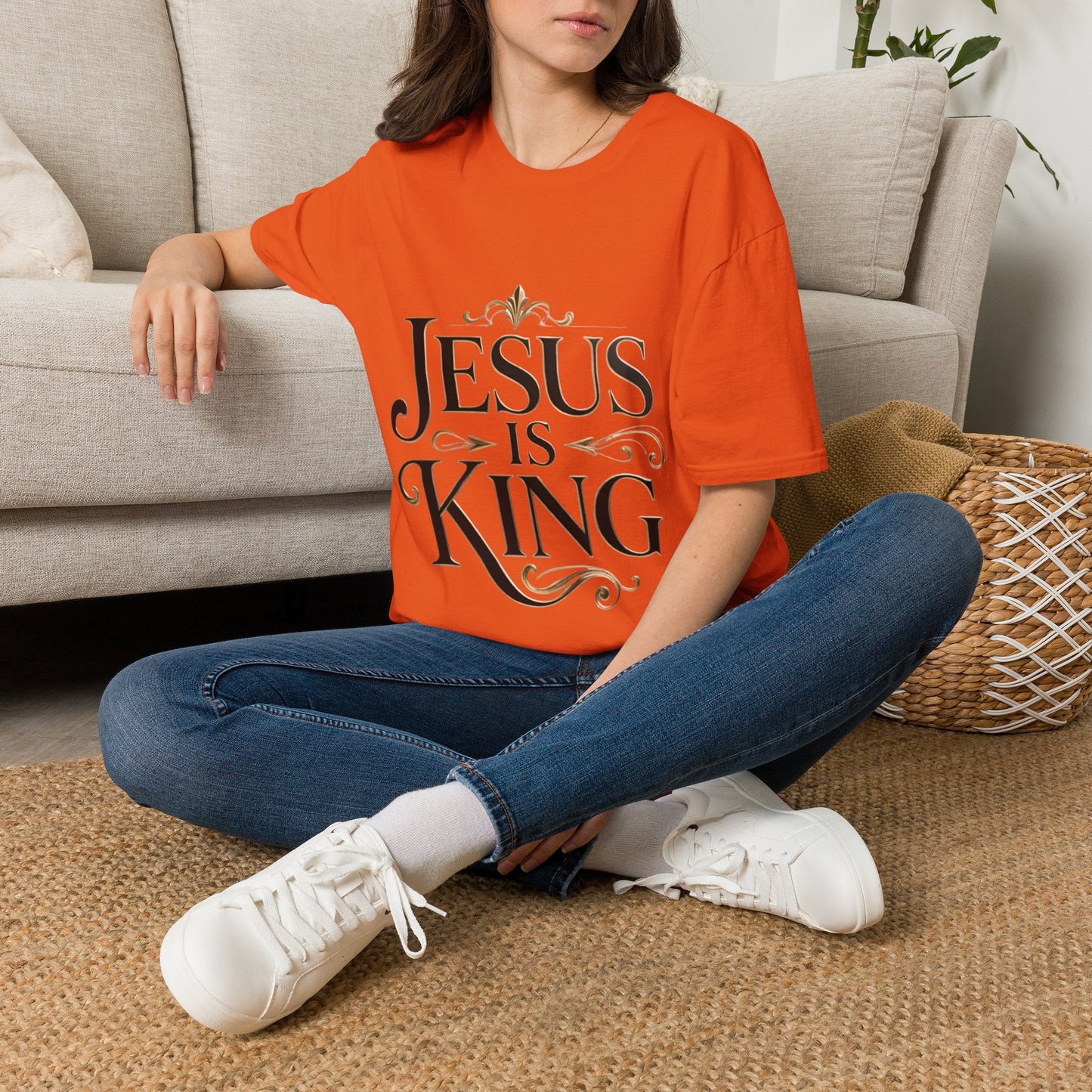 Jesus Is King T-Shirt — Christian Faith Graphic Tee, Inspirational Worship Shirt