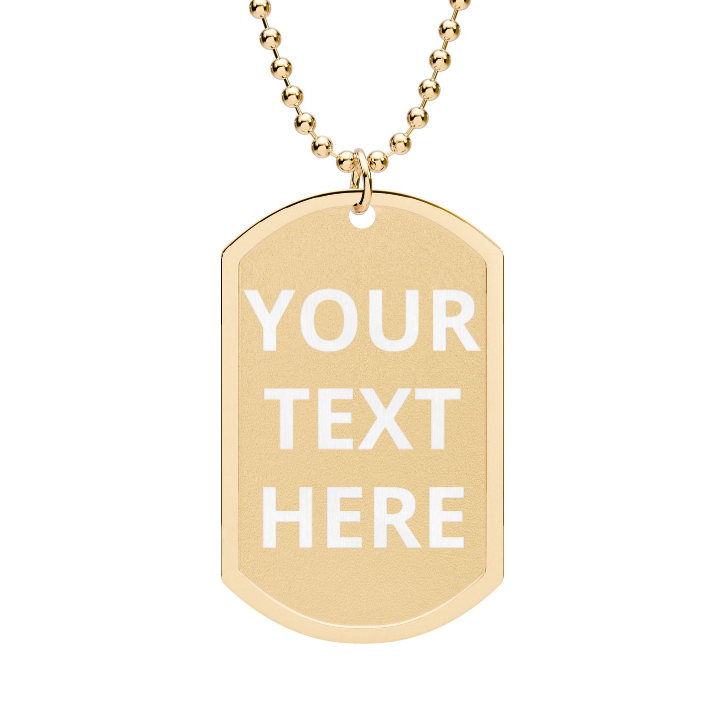 Personalized Dog Tag Necklace — Custom Engraved Military-Style ID Pendant with Chain