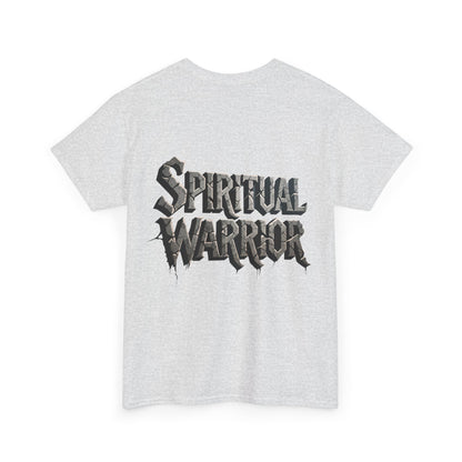 Spiritual Warrior T-Shirt — Gothic Lettering Faith & Strength Tee