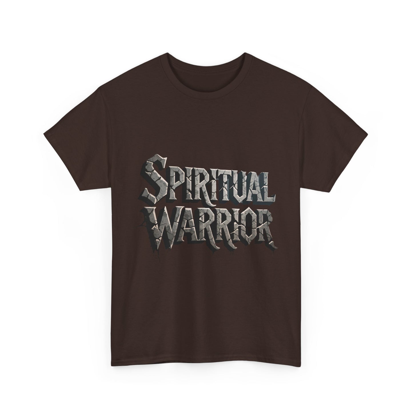 Spiritual Warrior T-Shirt — Gothic Lettering Faith & Strength Tee