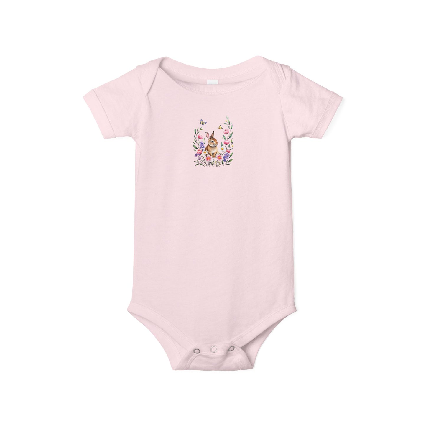 Floral Bunny Infant One-Piece Bodysuit
