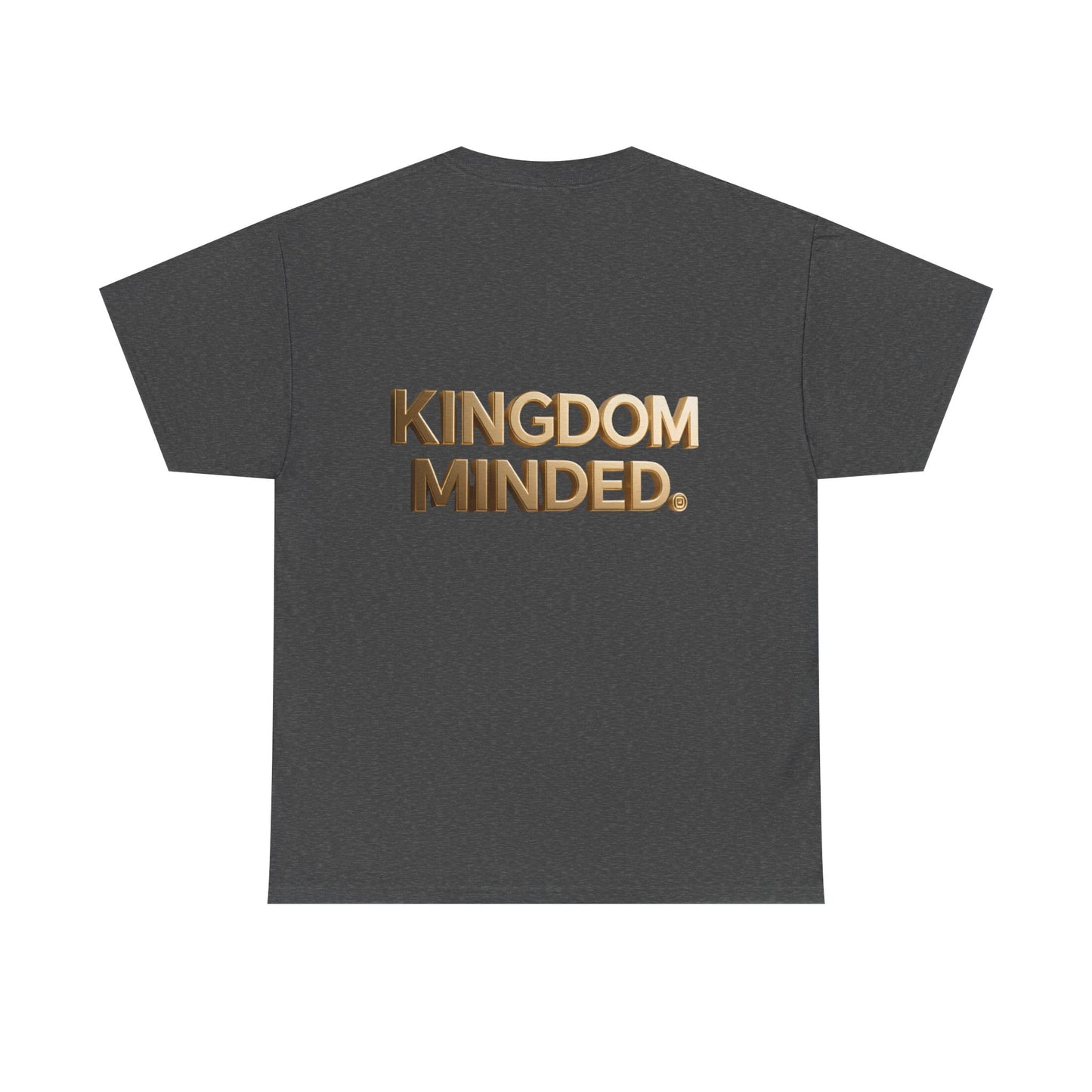 Faith & Focus Tee — Gold Typography Cotton Shirt