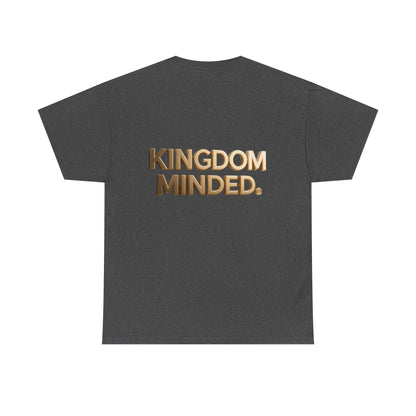 Faith & Focus Tee — Gold Typography Cotton Shirt