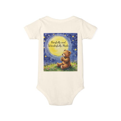 Infant One-Piece — 'Little Prayer Warrior' Bear Baby Bodysuit (Personalize Name)