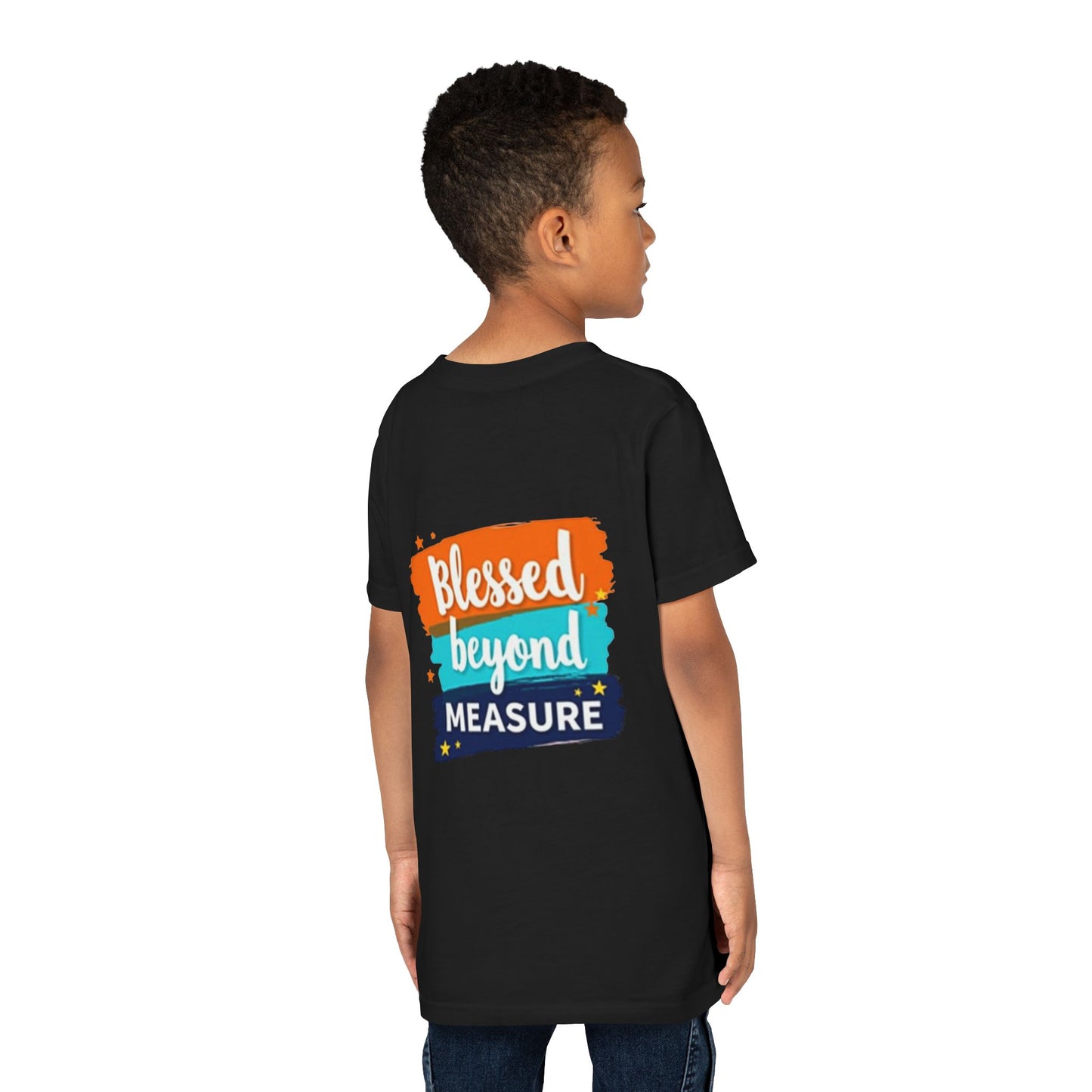 Blessed Beyond Measure Youth Tee | Inspirational Kids Shirt, Faith Design