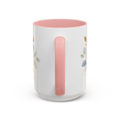 Grace Upon Grace Floral Coffee Mug — John 1:16 Scripture Accent Mug