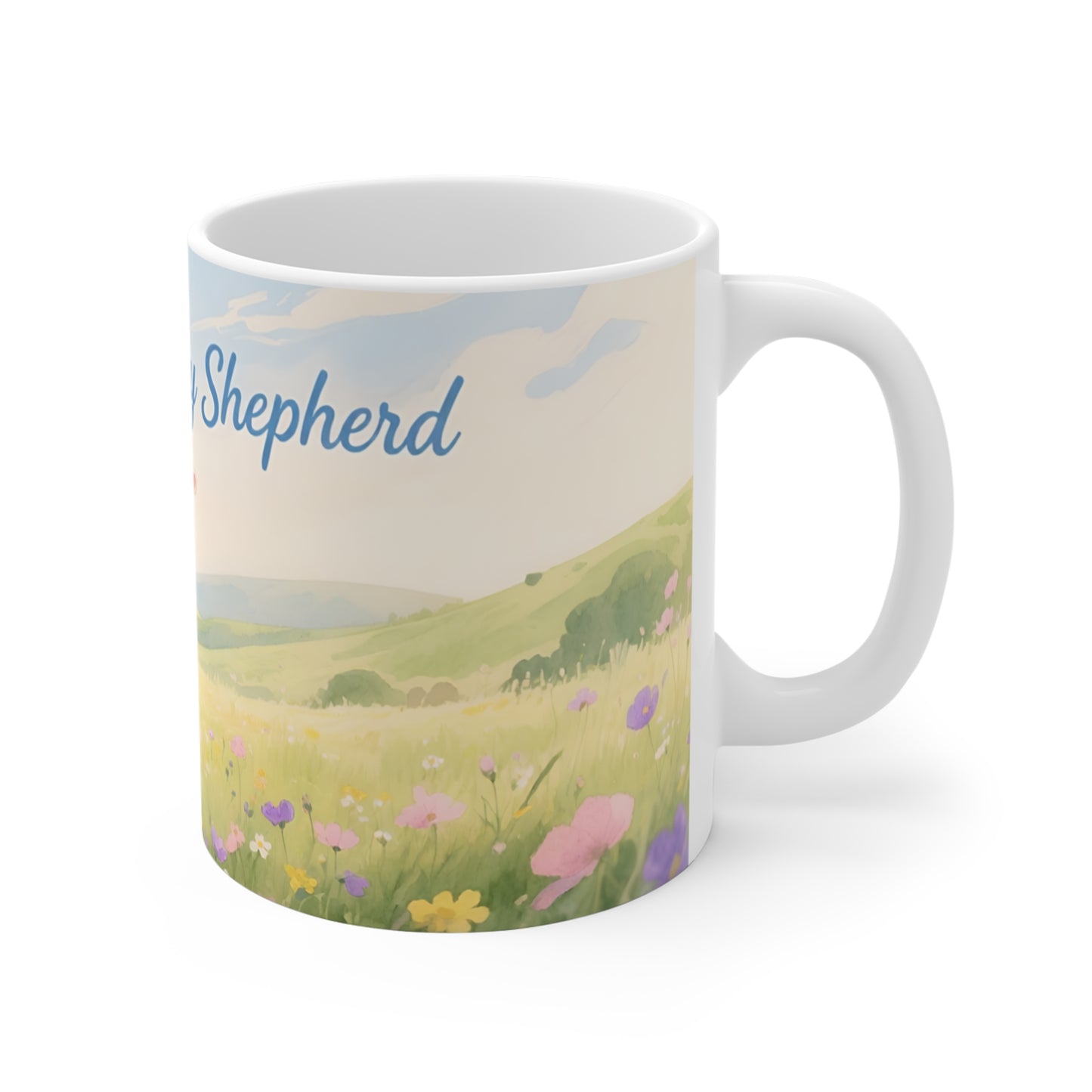 Psalm 23 Lamb 11oz Mug — Meadow Morning Faith Coffee Cup