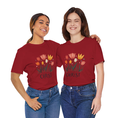 Tulip Floral Faith Shirt | Christian Spring Tee | Unique Gifts for Moms & Teens
