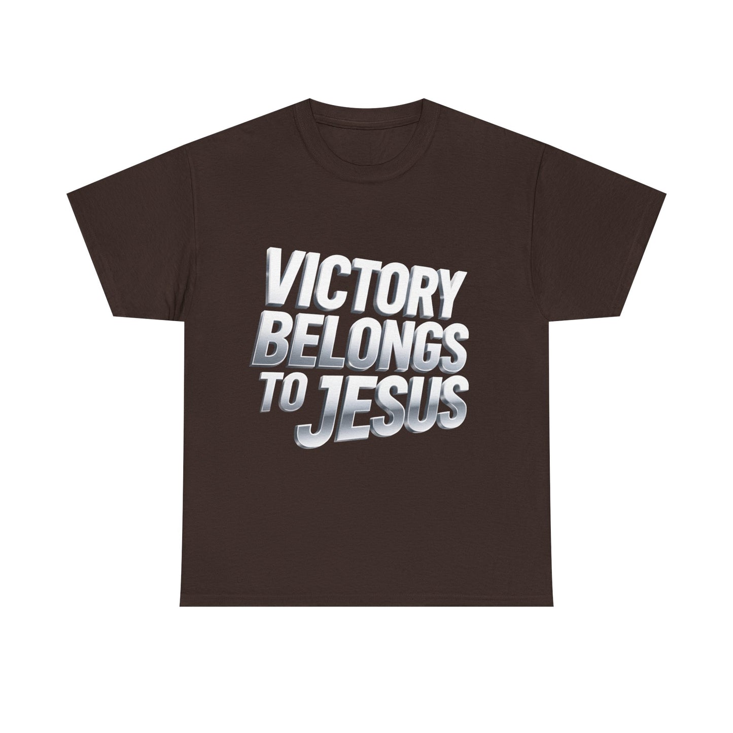 Victory Belongs to Jesus T-Shirt — Heavyweight Christian Faith Tee