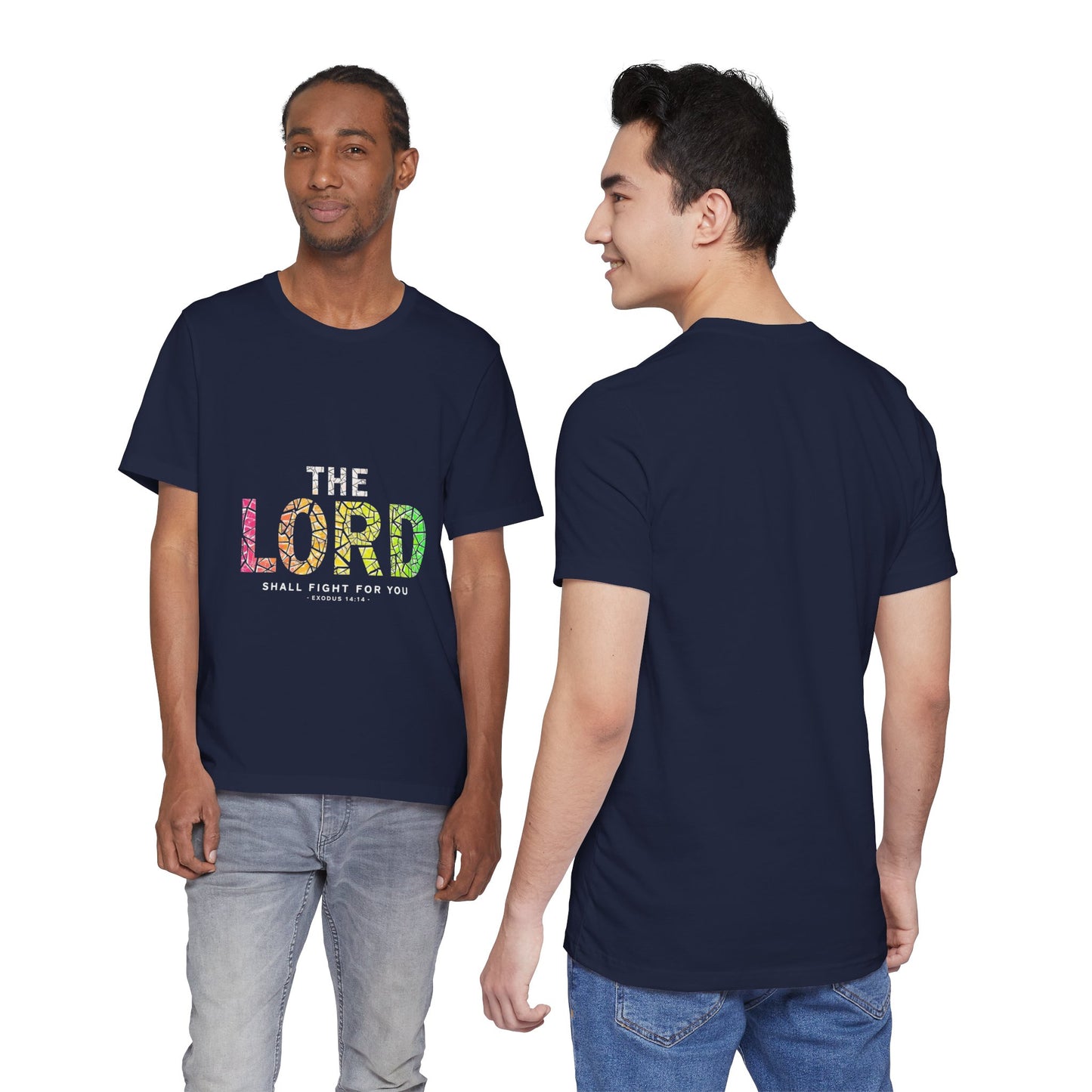 The LORD multicolor mosaic Tee | T-Shirt, Christian faith typography