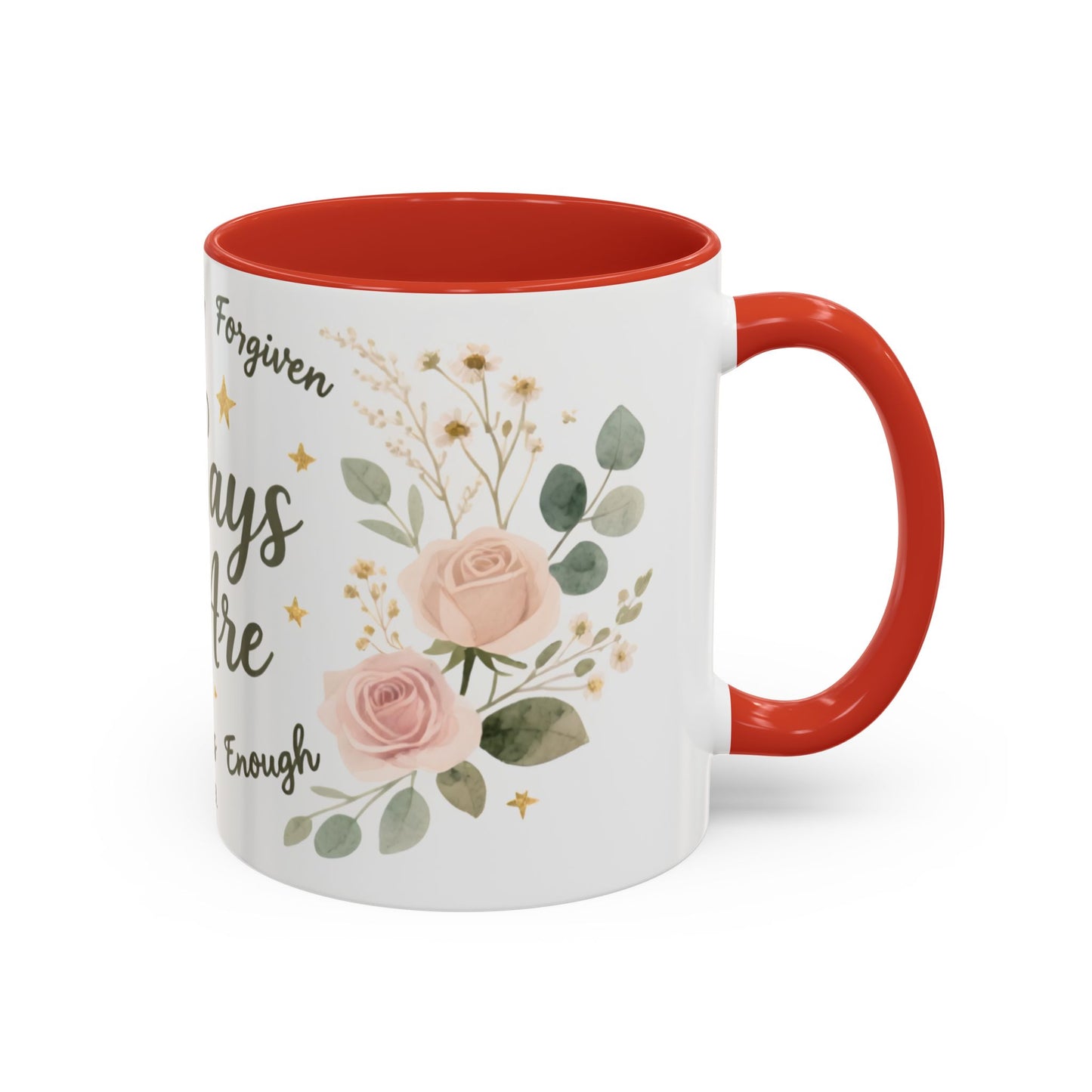 Christian Coffee Mug - "God Says You Are" Floral Inspirational Mug (11/15oz)