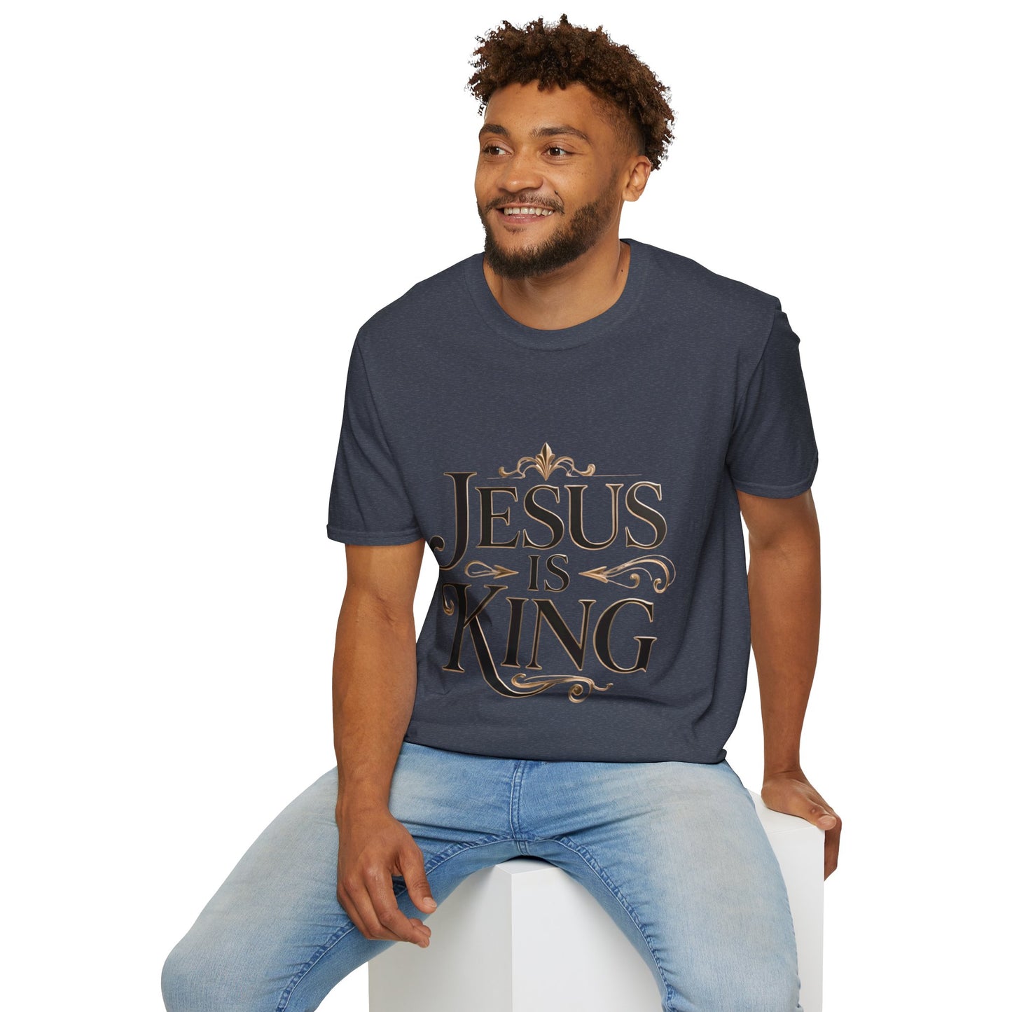 Jesus Is King T-Shirt — Christian Faith Graphic Tee, Inspirational Worship Shirt