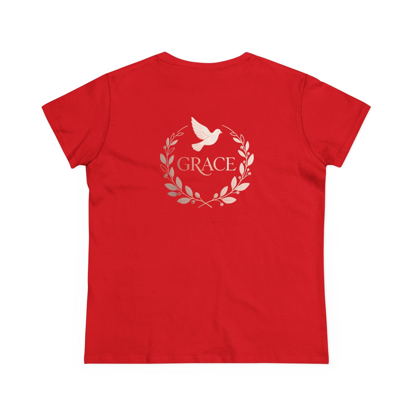 Graceful Dove Wreath Tee — Women's Rose-Gold Reminder Tee