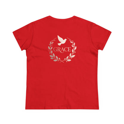 Graceful Dove Wreath Tee — Women's Rose-Gold Reminder Tee