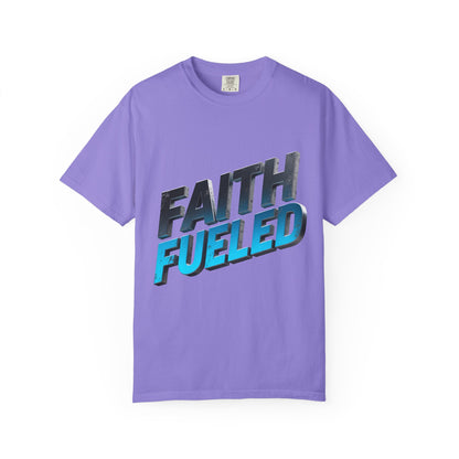 Faith Fueled Garment-Dyed Tee — Vintage Two-Tone Christian T-Shirt