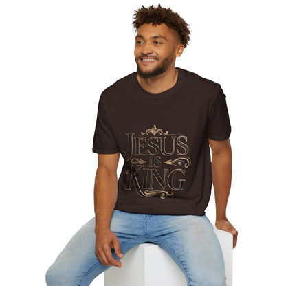 Jesus Is King T-Shirt — Christian Faith Graphic Tee, Inspirational Worship Shirt
