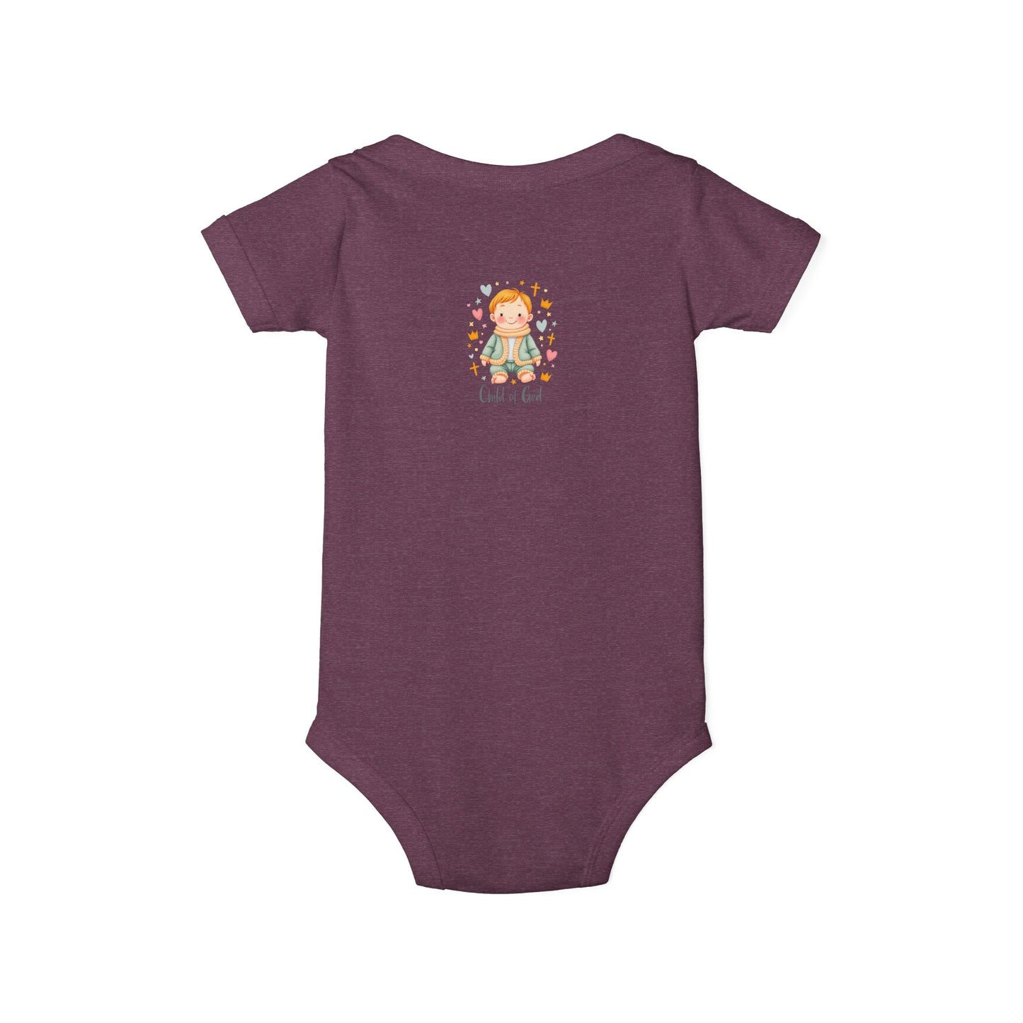 Infant One-Piece Bodysuit — Cute Little Girl Illustration "Hello World" Baby Bodysuit