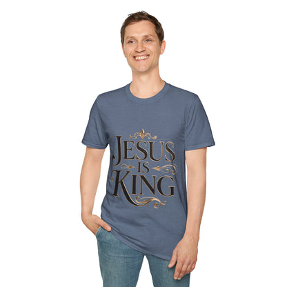 Jesus Is King T-Shirt — Christian Faith Graphic Tee, Inspirational Worship Shirt