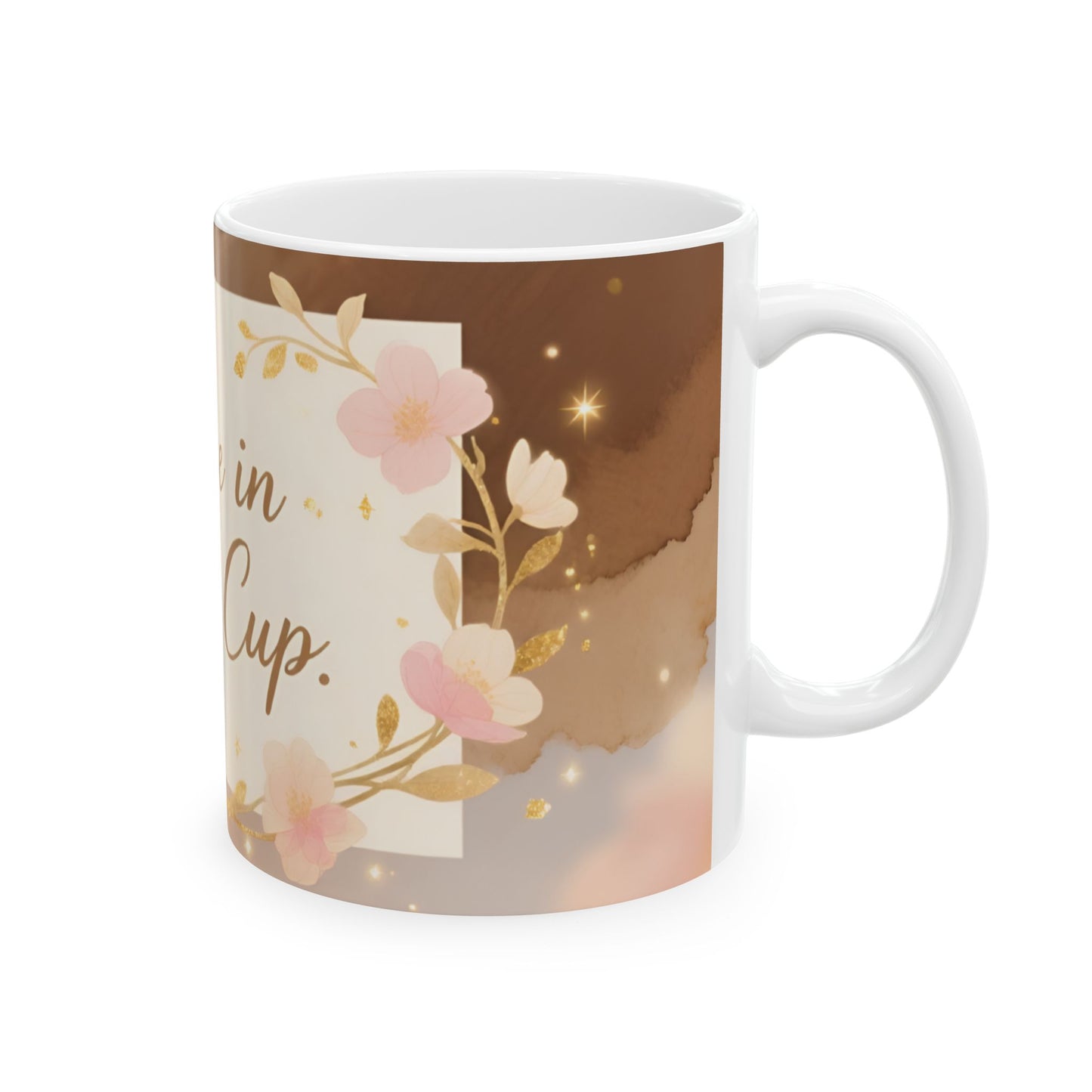 Grace in Every Cup Mug | Floral Script Ceramic Coffee Tea Cup