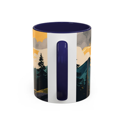 Faith Can Move Mountains Coffee Mug — Matthew 17:20 Inspirational Accent Mug