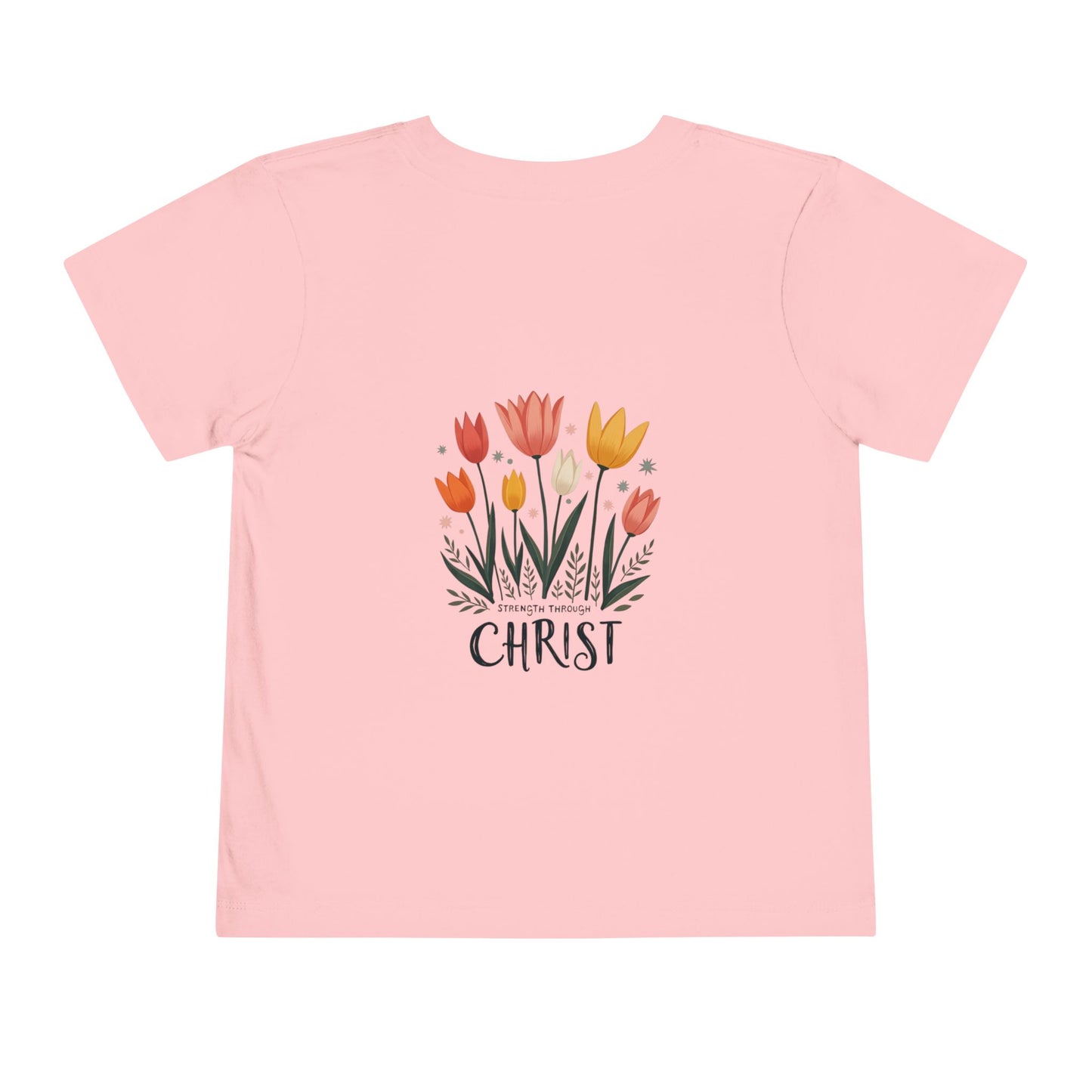 Cute Tulip Floral Christ Tee for Toddlers | Daily Faith Inspiration | Ideal Gift for Kids