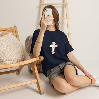 Floral Cross Tee — Delicate Bloom Christian T-Shirt | Meaningful gifts for teens and adults