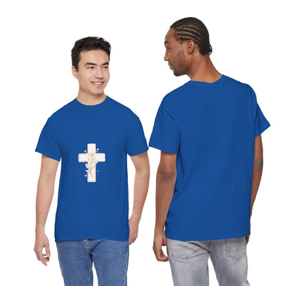 Floral Cross Tee — Delicate Bloom Christian T-Shirt | Meaningful gifts for teens and adults